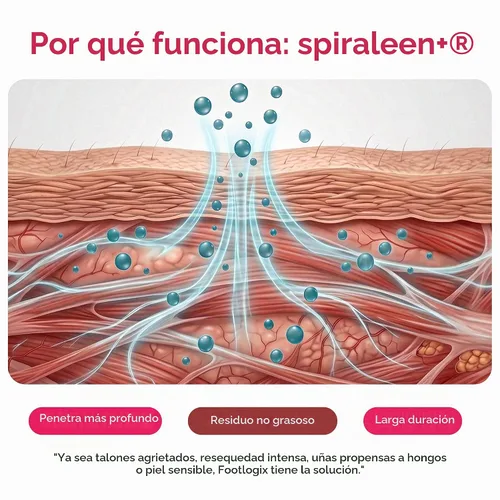 Vista 4 de FOOTLOGIX Fórmula para piel áspera con espiraleen, 4.23 oz