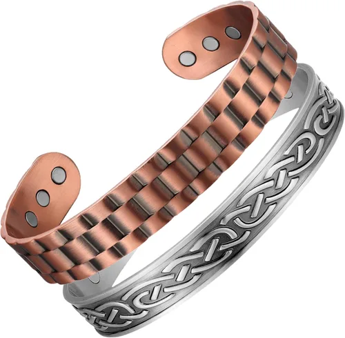Vista 8 de Nordic Style Ultra Strength Magnetic Field Bracelets for Men & Women - Adjustable