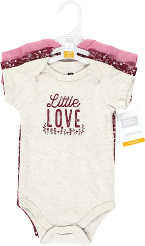 Vista 61 de Hudson Baby baby-girls Cotton Bodysuits 3-pack