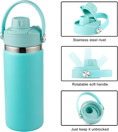 Vista 2 de Tapa para Hydro Flask de 32 40 oz de Boca Ancha, Tapas de Repuesto Compatibles con Botella de Agua Hydro Flask de Boca Ancha, Tapa de Boquilla