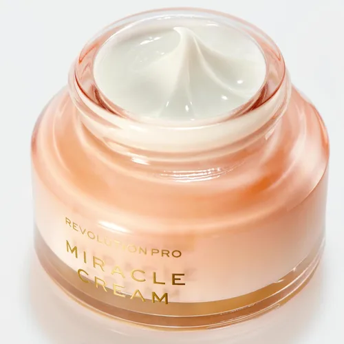Vista 4 de Revolution Pro Miracle Cream, crema facial hidratante e hidratante, ayuda a la opacidad con ácido hialurónico y niacinamida, 1.69 onzas
