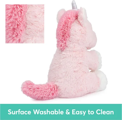Vista 7 de GUND Baby Alora The Unicorn - Juguete sensorial animado de peluche, canta canción ABC y 123 canciones contando, rosa, 11 pulgadas