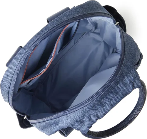 Vista 5 de Baggallini Mochila todo el día para mujer con pulsera de teléfono RFID, Azul Acero, talla única
