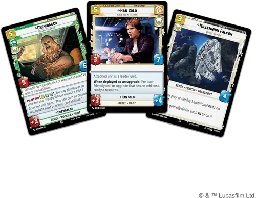Vista 3 de Asmodee Star Wars: Unlimited TCG Jump to Lightspeed Han Solo Spotlight Deck - Baraja de 50 cartas lista para jugar con cartas exclusivas, a partir