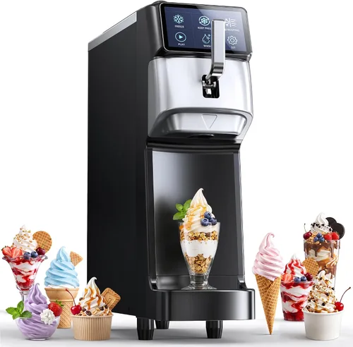 Vista 9 de Máquina para hacer helados de servicio suave comercial Negro