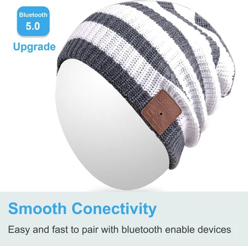 Vista 52 de Rotibox - Gorro inalámbrico con Bluetooth para deportes al aire libre, regalo de Navidad.