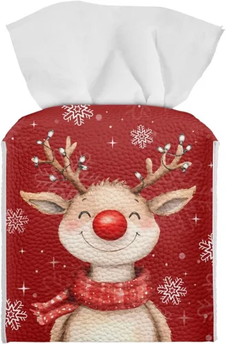 Vista 11 de 250th Anniversary Square Tissue Box Cover Pu Leather Tissue Holder Facial Paper Cover Waterproof Toilet Paper Holder for Bathroom Bedroom Modern