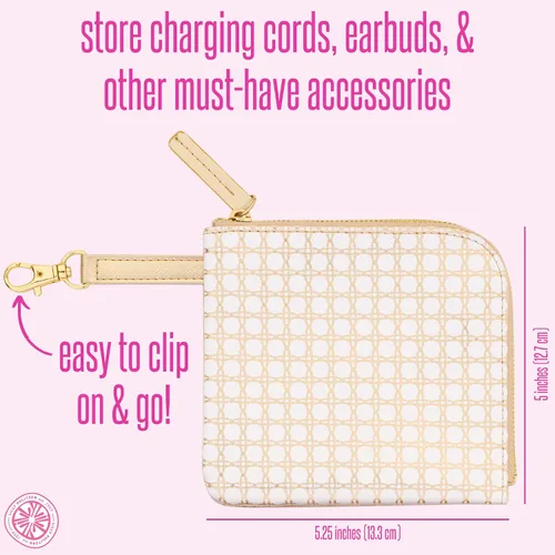 Vista 6 de Lilly Pulitzer Funda acolchada Tech con pequeña bolsa con cremallera para accesorios, bonita funda para laptop para mujer, bolsa para tableta