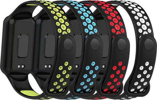 Vista 8 de 4-PACKS Compatible with Amazfit Band 7 Replacement Band,Sport Strap Soft Silicone Quick Release Wrist Bands Adjustable Wristband Smartwatch Accessory