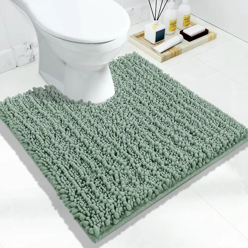 Vista 71 de Yimobra Alfombras de Baño Antideslizantes Lavables - Alfombra de Baño de Chenilla Ultra Suave Absorbente, Alfombra Peluda de Secado Rápido para Negro