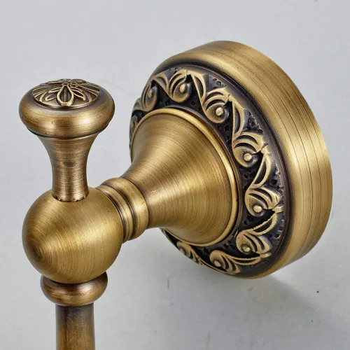 Vista 8 de Leyden Jabonera de ducha,Gancho de toalla de latón antiguo,Ganchos para bata de baño,Hardware de baño de montaje en pared