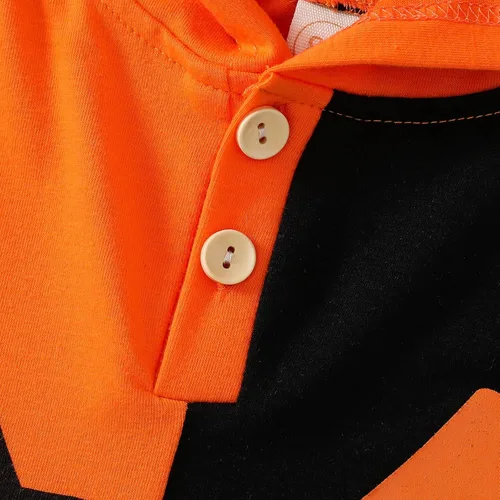 Vista 5 de BeQeuewll Disfraz de Halloween para niños pequeños, con capucha, poncho con capucha, sombrero, ropa de cosplay