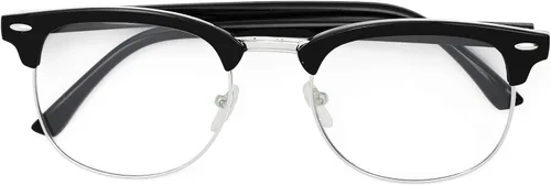 Vista 5 de Skeleteen Lentes transparentes para disfraz, lentes falsos con montura de cuerno, sin receta, para adultos y niños