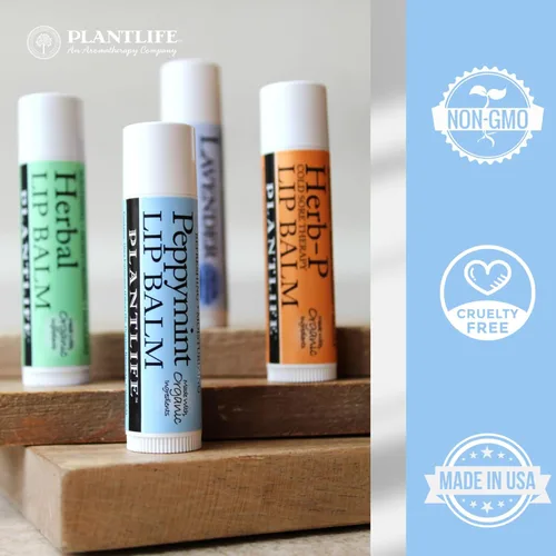 Vista 3 de Plantlife Herb P Lip Balm - Paquete de 2 – Hecho Orgánico con cera de abejas, caléndula y manzanilla – Bálsamo calmante para labios agrietados