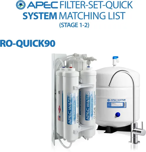 Vista 7 de APEC Water Sistemas FILTER-SET-QUICK - Juego de filtros de repuesto de doble capacidad fabricados en Estados Unidos para el sistema de filtro