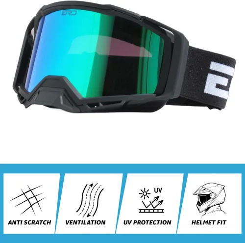 Vista 2 de CRG Sports Gafas de motocicleta ATV Dirt Bike Gafas Off Road Racing Motocross Gafas para hombres, mujeres y adultos