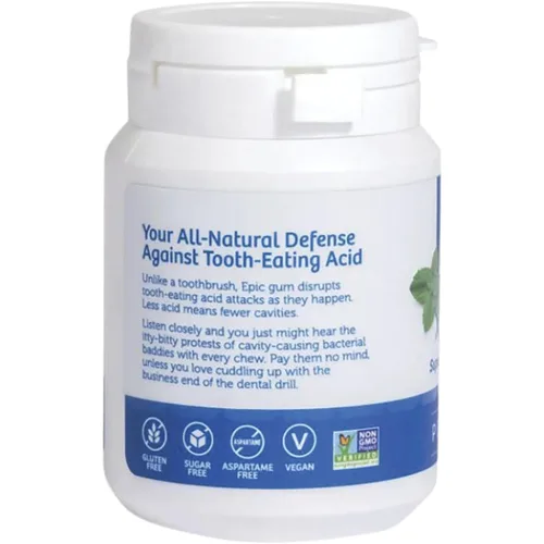 Vista 2 de Epic Dental 100% mentas endulzadas de xilitol, menta, 180