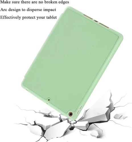 Vista 3 de Funda compatible con Apple iPad 9.7 2018 iPad 6ª generación/iPad de 5ª generación 2017 con soporte para lápices, funda protectora delgada y suave