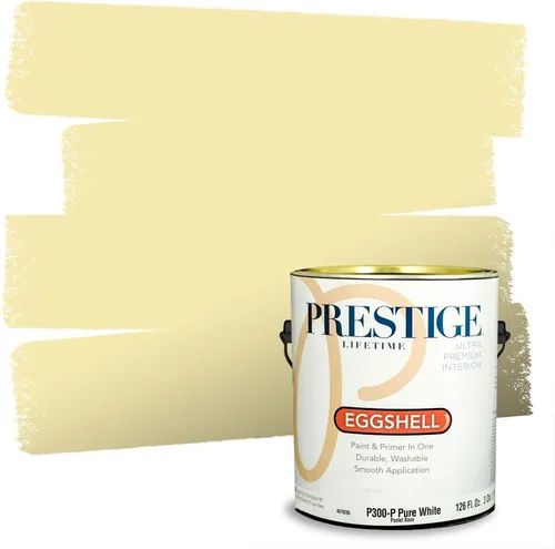 Vista 26 de PRESTIGE Pinturas de pintura exterior e imprimación en uno, 1 galón, plano, combinación comparable de Benjamin Moore* Pila de heno