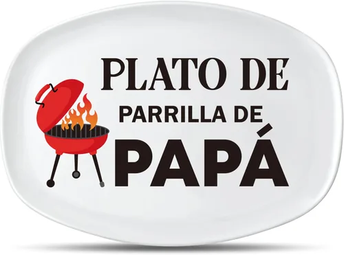 Vista 11 de R HORSE Plato de Parrilla para Papá Regalo Papá BBQ Bandeja de Servir Plato Platos Blancos Ovalados Platos de Servir Abuelo Papá Navidad Año Nuevo