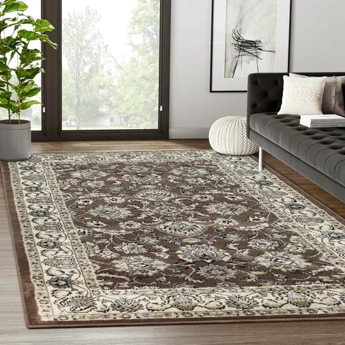 Vista 16 de Superior - Tapete elegante - Colección Lille., Polipropileno, Marrón