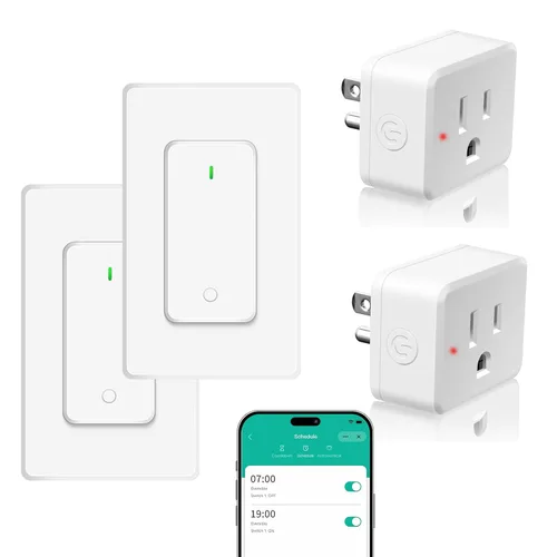 Vista 19 de NineLeaf - Enchufe de salida de control remoto, interruptor de luz de encendido y apagado inalámbrico desmontable 500FT Light Plug Decorator