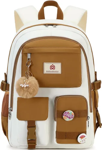 Vista 8 de Hidds Mochilas para laptop de 15.6 pulgadas, mochila escolar para escuela primaria, escuela secundaria, linda mochila antirrobo, mochila de viaje