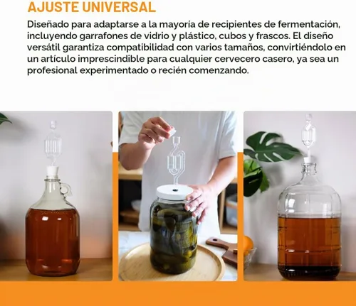 Vista 5 de Fastrack Esclusas para fermentar Airlock de burbujas para hacer vino y hacer cerveza Esclusa de aire en forma de S sin BPA utilizada