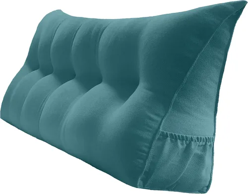 Vista 36 de Peachwell Almohada triangular de lectura para reposo en cama, cojín de refuerzo grande para cabecero, respaldo, almohada de cuña con funda extraíble