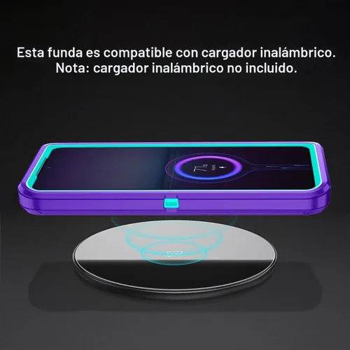 Vista 6 de I-HONVA Funda para Galaxy S21 5G a prueba de golpes, a prueba de polvo y caídas, 3 capas de protección de cuerpo completo