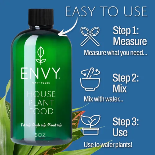 Vista 4 de ENVY Alimento para plantas de interior - Fertilizante líquido avanzado para plantas de interior - Fórmula multiusos de una parte para raíces más