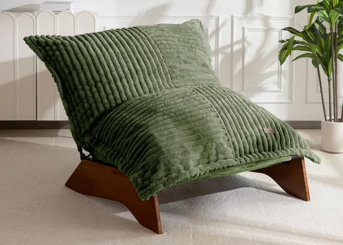 Vista 12 de MAXYOYO Silla ajustable para sala de estar, silla puff de 3 posiciones con funda extraíble, silla decorativa tapizada con marco, sillón reclinable