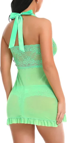 Vista 4 de Ababoon Lencería de encaje para mujer, ropa de dormir de maternidad, lencería sexy, ropa de dormir