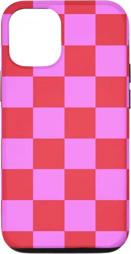 Vista 28 de Funda femenina con patrón de mujer rosa y rojo a cuadros para iPhone 17