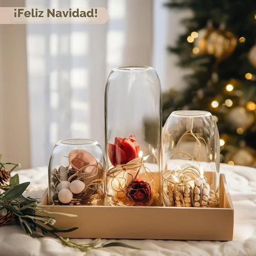 Vista 8 de ComSaf Juego de 12 jarrones de flores pequeños, jarrones de cristal a granel, jarrones transparentes para flor, centro de mesa de decoración