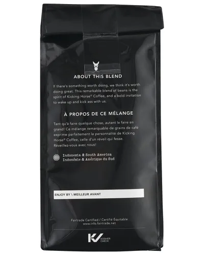 Vista 4 de Kicking Horse Coffee, Café Kick Ass de tueste oscuro, molido, 10 oz, orgánico certificado, comercio justo, kosher y café Smart Ass de tueste medio