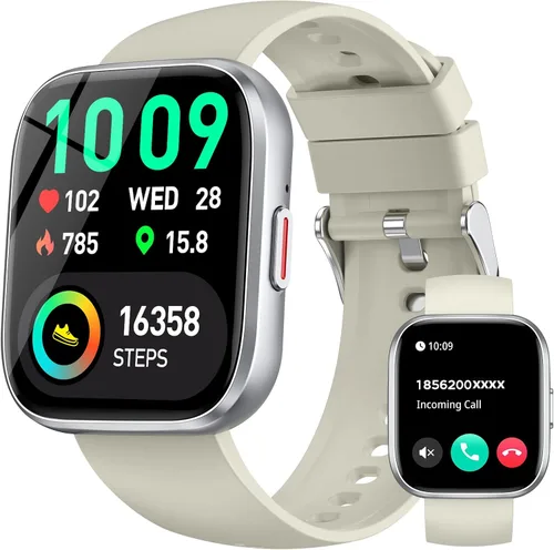 Vista 11 de Relojes inteligentes para hombres y mujeres, contestar/hacer llamadas, reloj de fitness de 1.85 pulgadas con más de 120 modos deportivos, frecuencia
