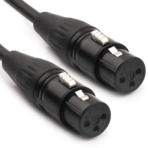 Vista 4 de NANYI 2 cables de conexión XLR hembra a hembra para micrófono divisor XLR a XLR, cable de micrófono XLR de 3 pines hembra a hembra, cables