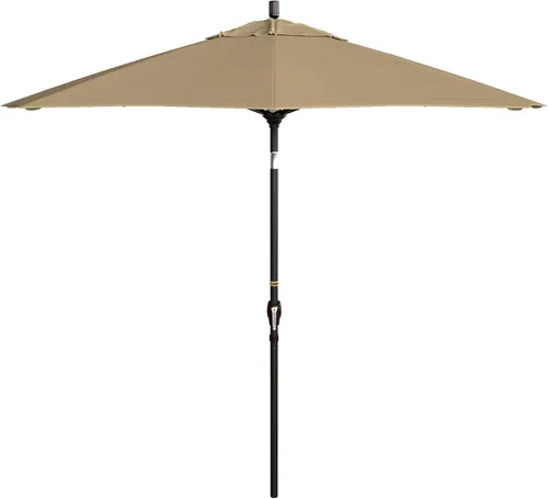 Vista 27 de California Umbrella Paraguas redondo de aluminio del mercado de 9', elevación de manivela, inclinación del botón, poste de bronce Azul (Air Blue)