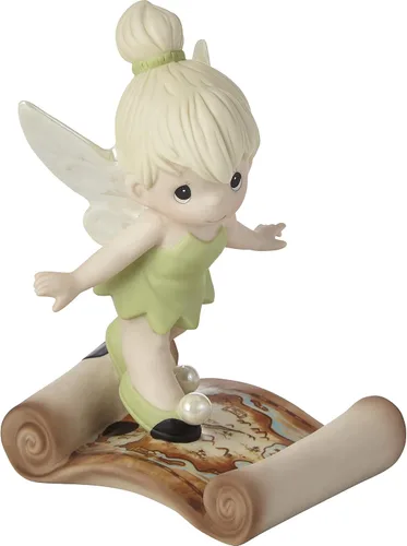 Vista 4 de Precious Moments 202035 Disney Tinker Bell Faith, Trust and Pixie Dust Bisque Figura de porcelana
