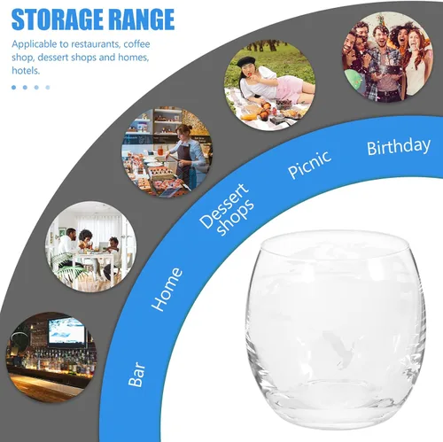 Vista 7 de Angoily 2 vasos de whisky con globo, vasos de bebida novedosos con rocas de ron de vidrio transparente, copas de cóctel de vidrio con mapa