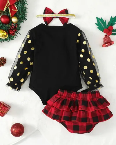 Vista 3 de Mioglrie Newborn Infant Baby Girl Clothes Outfits Romper Baby Girl Skirt Set Floral Baby Clothes for Girls Fall Winter