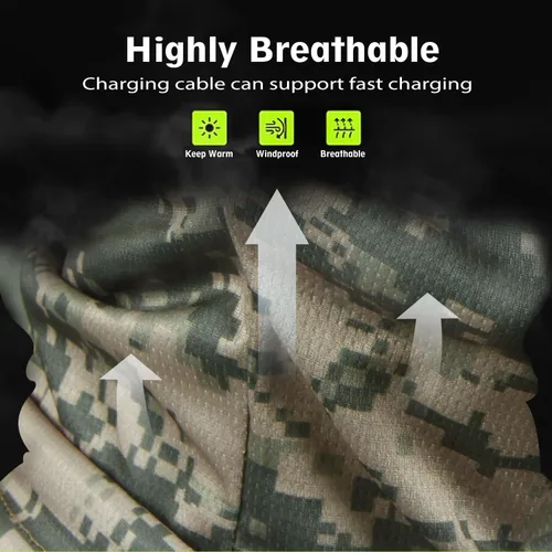 Vista 5 de Máscara facial de camuflaje militar, bandana, pasamontañas, capucha para hombres y mujeres, entrenamiento táctico, ciclismo, esquí, resistente al