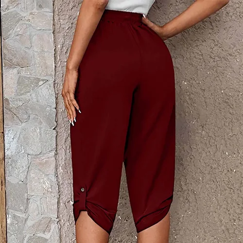 Vista 213 de Pantalones capri para mujer, estilo casual, de verano, elásticos, de cintura alta, pantalones de yoga, ajuste atlético, pantalones deportivos
