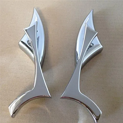 Vista 4 de cromado Spear Hoja Mini Espejos para Harley Davidson Sportster Dyna Softail