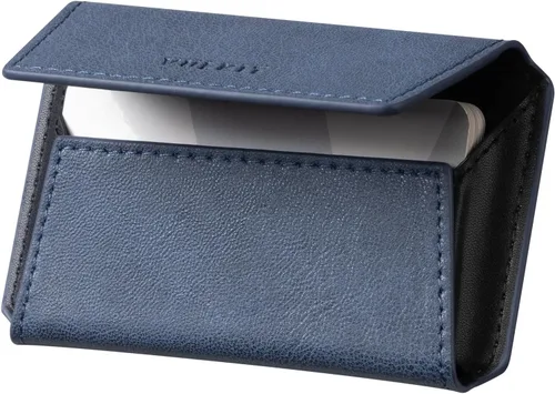 Vista 9 de VULKIT Funda de cuero para tarjetas de visita para hombre, delgada, con bolsillo, tarjetero para tarjetas de presentación, con capacidad para 20
