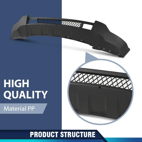 Vista 5 de PIT66 Cenefa de parachoques delantero negro inferior compatible con Jeep Grand Cherokee 2011-2013, apto para modelos con moldura cromada inferior