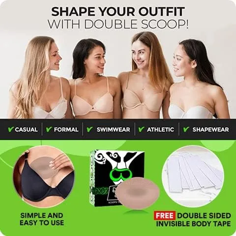 Vista 4 de Double Scoop, Divine - Sujetador triangular de talla grande y relleno de natación, levantamientos de levantamiento de realce para pecho grande
