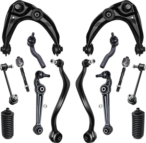 Vista 73 de Detroit Axle - Kit de suspensión frontal de 15 piezas para Jeep Grand Cherokee 99-04 1999 2000 2001 2002 2003 2004, brazos de control superior e
