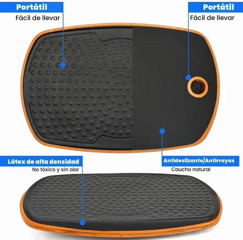 Vista 3 de Escritorio de pie para oficina, antifatiga, tabla de equilibrio de madera, balancín de estabilidad, diseñado ergonómicamente para escritorios